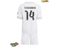 Real Madrid Aurelien Tchouameni #14 Kotipaita Lapsille 2025-26 Lyhythihainen (+ shortsit) Real Madrid Aurelien Tchouameni #14 Kotipaita Lapsille 2025-26 Lyhythihainen (+ shortsit)